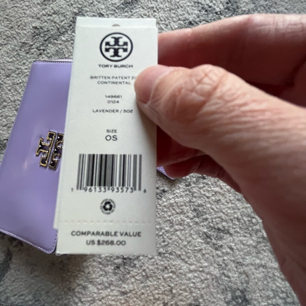 NWT Tory Burch Light Purple Zip Wallet - Picture 13 of 14